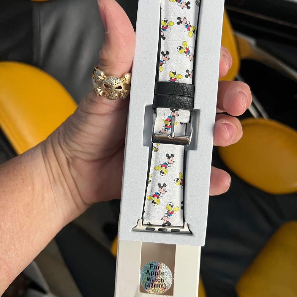 Mickey Mouse Kids Watch Band - White